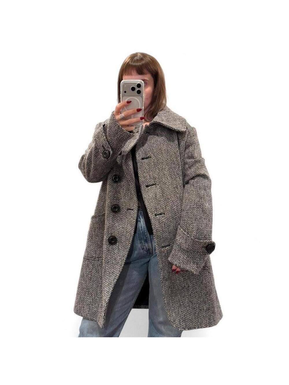 Y2K Wool Tweed Coat